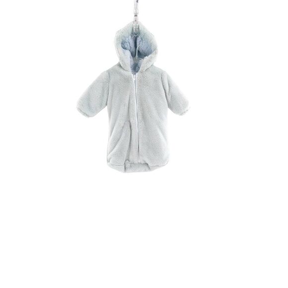 Mon Lapin Baby's Hooded Plush Baby Bunting Snowsuit Light Blue Size 0-6 Months - Picture 4 of 10